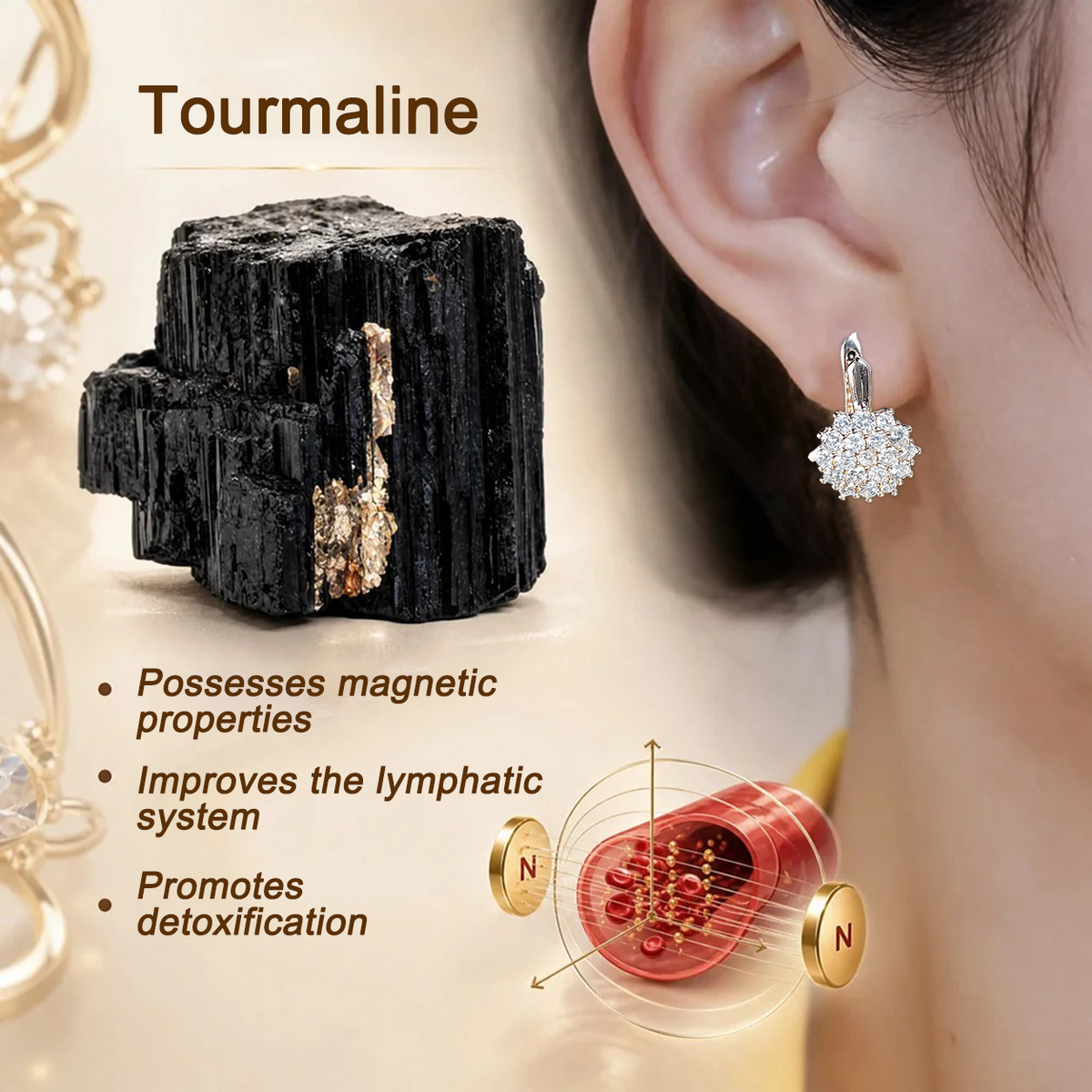 [Limited Time Offer - 80% OFF Today 🔥] 👩🏻‍⚕️ Germanium & Magnesium Earrings – Lymphatic Drainage & Magnetic Therapy